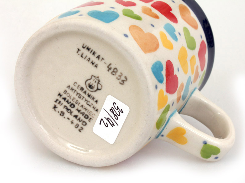 Mug Espresso 0,15 l (5 oz)   Colorful Hearts UNIKAT