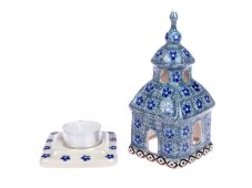 "Curch" Candle Holder 15 cm (6")   Forget-me-not