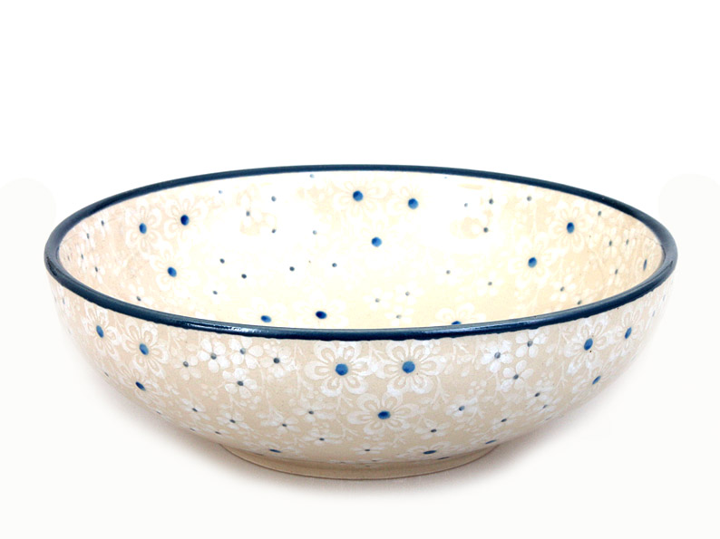 Low Bowl  17 cm (7")   Snow Flowers