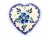 Heart Ornament   Blue Rose