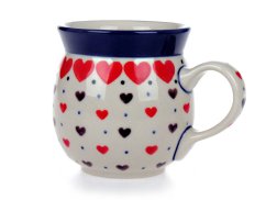 Bubble Mug 0,25 l (8 oz)   Red Hearts