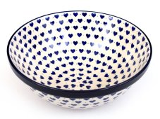 Schüssel KLASSIK 28 cm   Blaue Herzchen