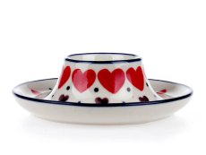 Egg Cup   Red Hearts