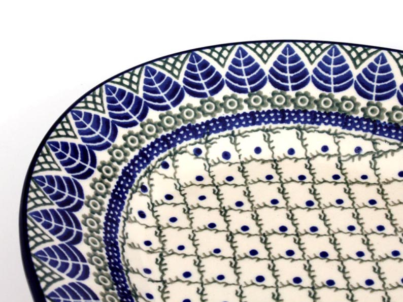 Oval Platter 45 cm (18")   Blue Leaves