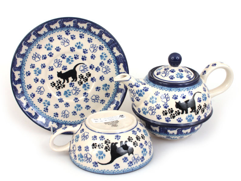 One-cup Teapot 0,6 l+0,25 l   Black Cat