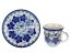 Moccatasse mit Untertasse 0,06 l   Blauer Stern