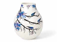 Vase 24 cm (9") Japanese Garden UNIKAT