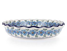 Pie Baking Dish 26 cm (10") Blue Rose