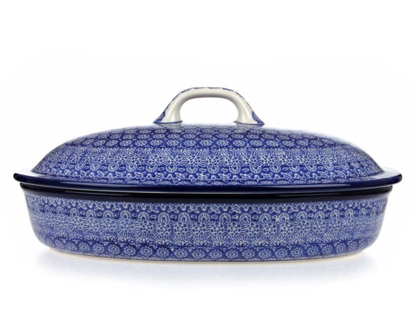 ovál s víkem 36 cm   Krajka