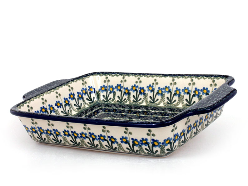 Auflaufform  mit Griffe 28 cm   Blumengarten