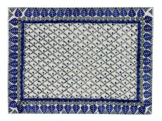 Large Tile 40 cm (16") Blue Leaves