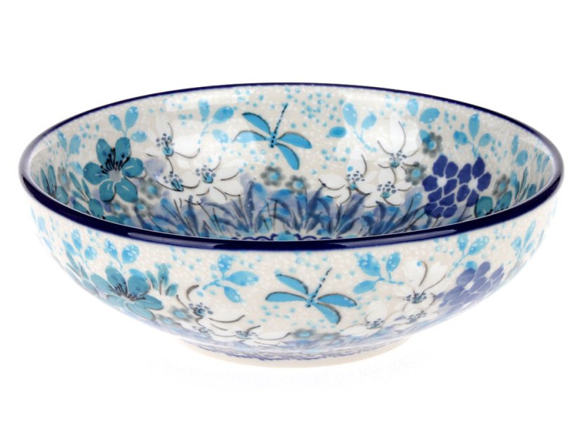 Low Bowl  17 cm (7")   Blue Summer UNIKAT