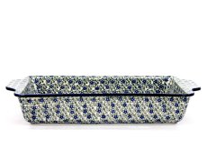 Auflaufform  mit Griffe 39 cm   Lobelia
