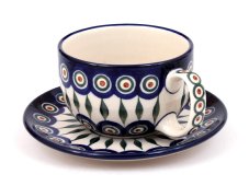 Cup with Saucer 0,35 l (13 oz)   Peacock