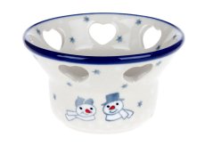 Heart Candle Holder Snowmen