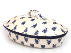 Backform mit Deckel Oval 36 cm   Lattice