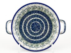 Auflaufform rund mit Henkel 25 cm   Blumengarten