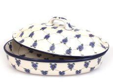 Backform mit Deckel Oval 36 cm   Lattice