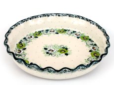 Pie Baking Dish 26 cm (10")   Green Roses