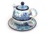 One-cup Teapot 0,6 l+0,25 l   Blue Summer UNIKAT
