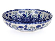 Low Bowl  22 cm (9")   Blue Garden