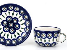 Cup with Saucer 0,2 l (7 oz)   Peacock