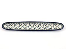 Olivenschale 31 cm   Blaue Blätter