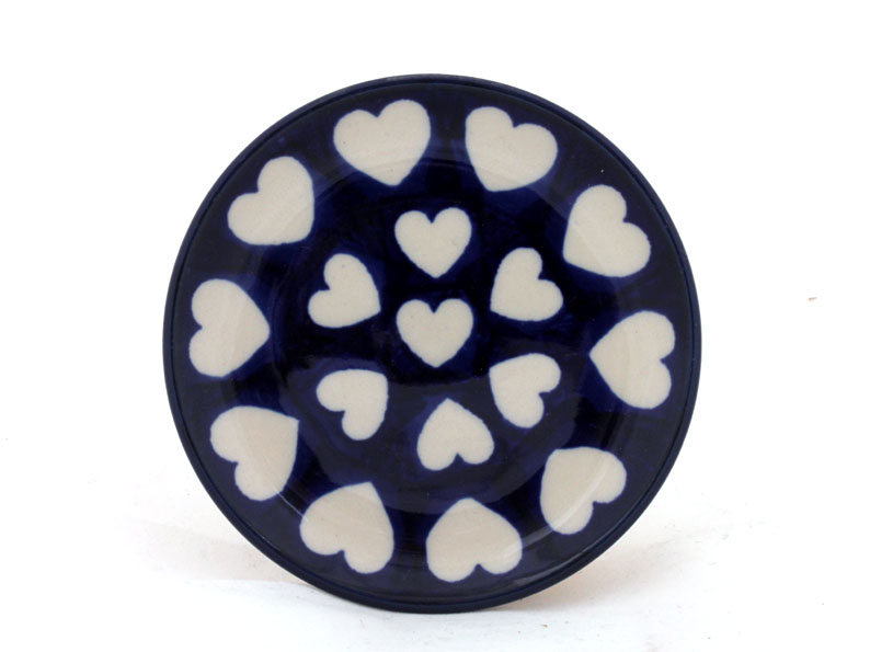 Teabag Plate 10 cm (4")   Hearts