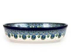 Oval Baking Dish 24 cm (9")  Peacock Feather