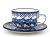 Tasse mit Untertasse 0,2 l   Blaue Rose