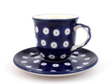 Moccatasse mit Untertasse 0,06 l   Fischaugen