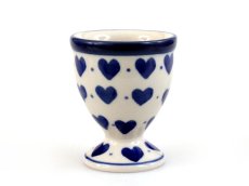 Egg Cup Blue Hearts