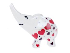 Figur Elefant 10 cm   Rote Herzen