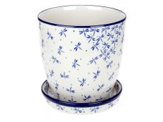 Flower Pot with Saucer   Damselfly