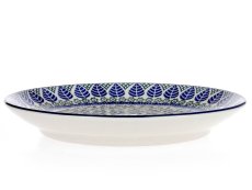 Shallow Plate 26,5 cm (10.5") Blue Leaves