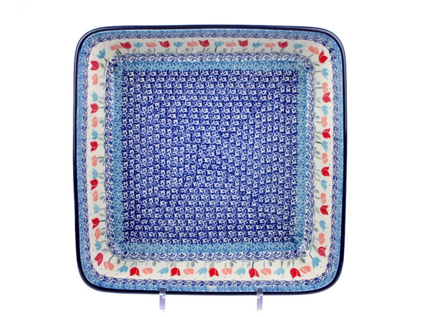 Square Baking Dish 27 cm (10")   Pink Tulips