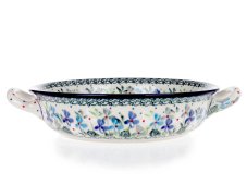 Round Baking Dish 21 cm (8")   Violets UNIKAT