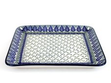 Square Platter 28 cm (11")   Blue Leaves