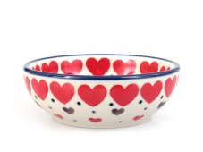 Low Bowl  9 cm (3.5")   Red Hearts