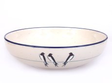 Low Bowl 27 cm (11") Swallows UNIKAT