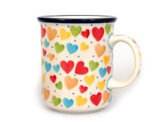 Mug CLASSIC 0,3 l (10 oz)   Colorful Hearts UNIKAT