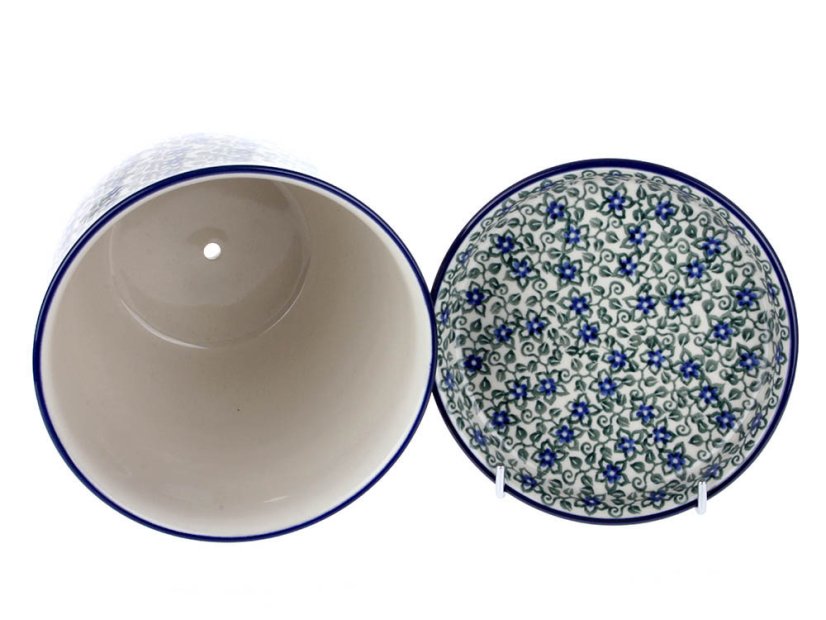 Blumentopf mit Untertasse   Lobelia
