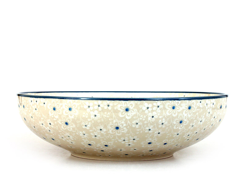Low Bowl  22 cm (9")   Snow Flowers