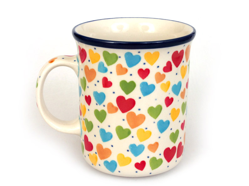 Mug CLASSIC 0,4 l (15 oz)   Colorful Hearts UNIKAT