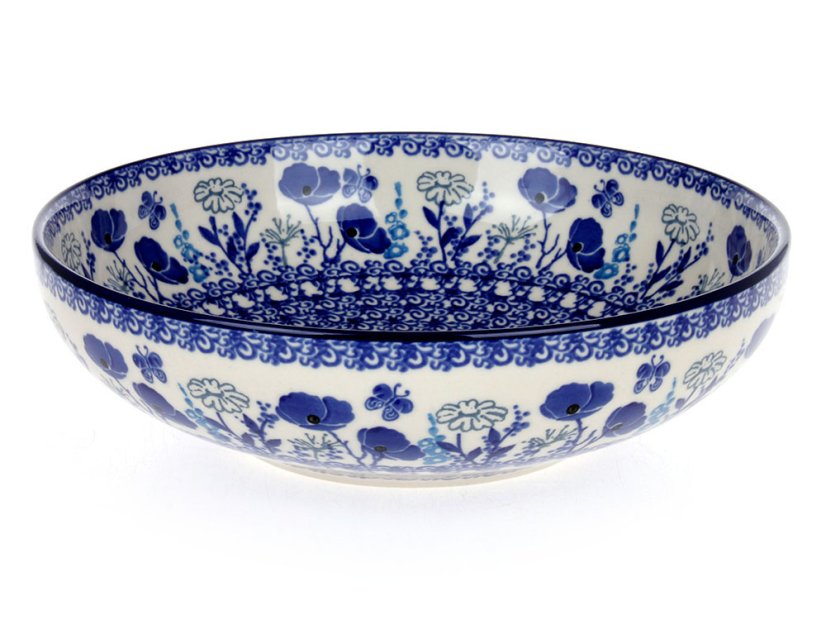 Low Bowl  22 cm (9")   Blue Garden