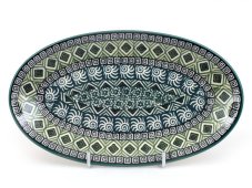 Oval Plate 22 cm (8")   Aztec Sun green