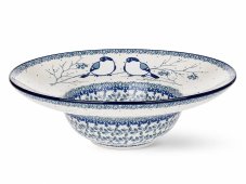 Pasta Bowl 25 cm (10")   Titmouses in Winter UNIKAT