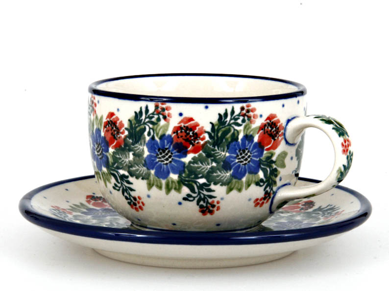 Tasse mit Untertasse 0,2 l   Blumenkranz