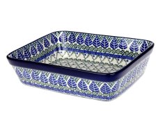 Auflaufform rechteckig 24 cm   Blaue Blätter