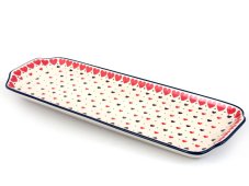 Platter 42 cm (16")   Red Hearts